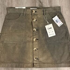 Kensie corduroy Button-Down Mini Skirt
